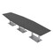 Skutchi Designs 45 in W, 165.75 in L, 29 in H, Engineered Wood Top, Grey HAR-HEX.IR-46x168-DOU-ASIANNIGHT - alternate 1